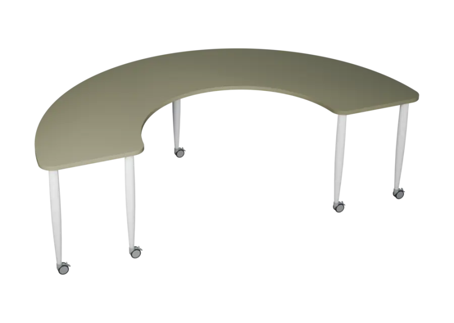 PLAYFORM 227 K modulární hravé stoly, mobilní, výška 750 mm, kovová podnož bílá, deska 25 mm, beton